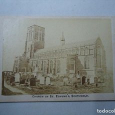 Fotografía antigua: 1880-1890 IGLESIA DE BLYTHBURGH J. MARTYN SOUTHWOLD MIDE 10 X 6 CM. NICE EARLY VIEW OF THE BLYTHBUR. Lote 280988533