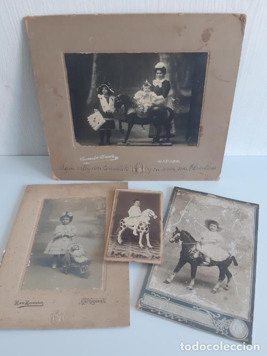 Antique Photography: LOTE ANTIGUAS FOTOGRAFIAS NI&Ntilde;OS CON JUGUETES - SIGLO XIX.