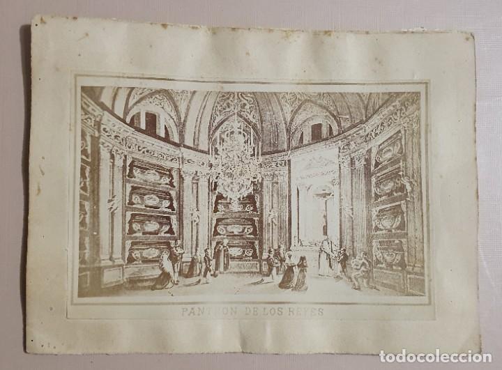 Fotografia antiga: ALBUMINA PANTEON DE LOS REYES. REAL MONASTERIO DE SAN LORENZO DEL ESCORIAL MEDIDAS FOTO 12,50 X 8,50