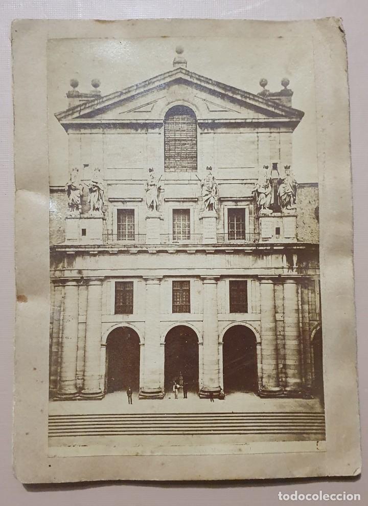 Fotografia antica: ALBUMINA PATIO DE LOS REYES REAL MONASTERIO DE SAN LORENZO DEL ESCORIAL 9 X 13