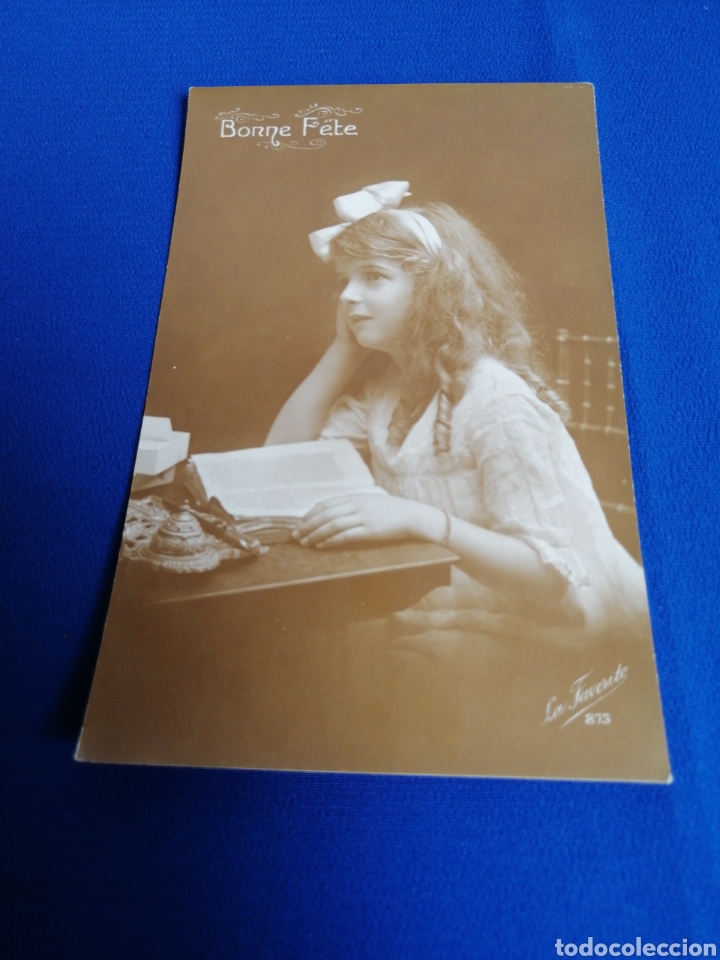 Fotografia antiga: NI&Ntilde;A LEYENDO FRANCESA