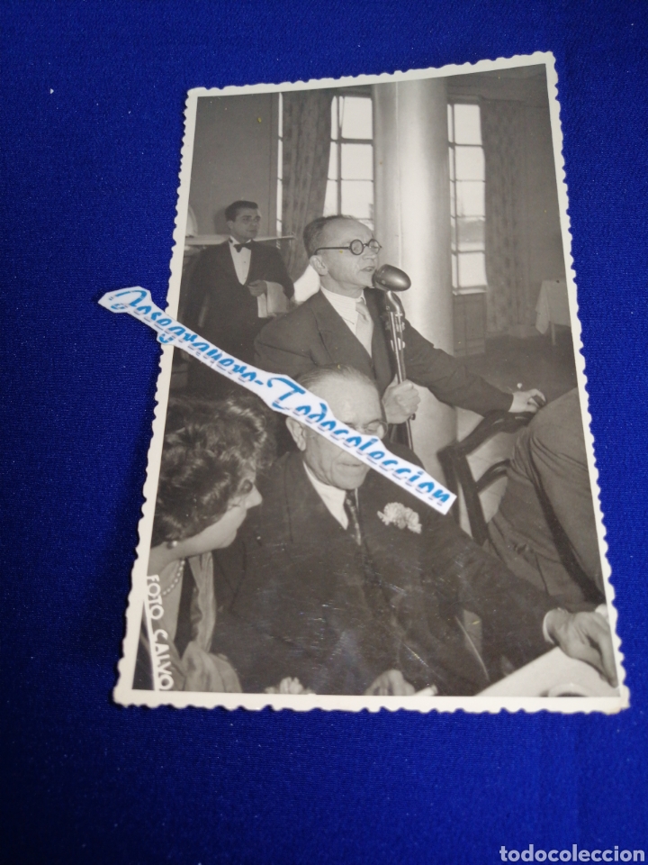 Antique Photography: MICR&Oacute;FONO ANTIGUO SE&Ntilde;OR HABLANDO con sello fot&oacute;grafo calvo