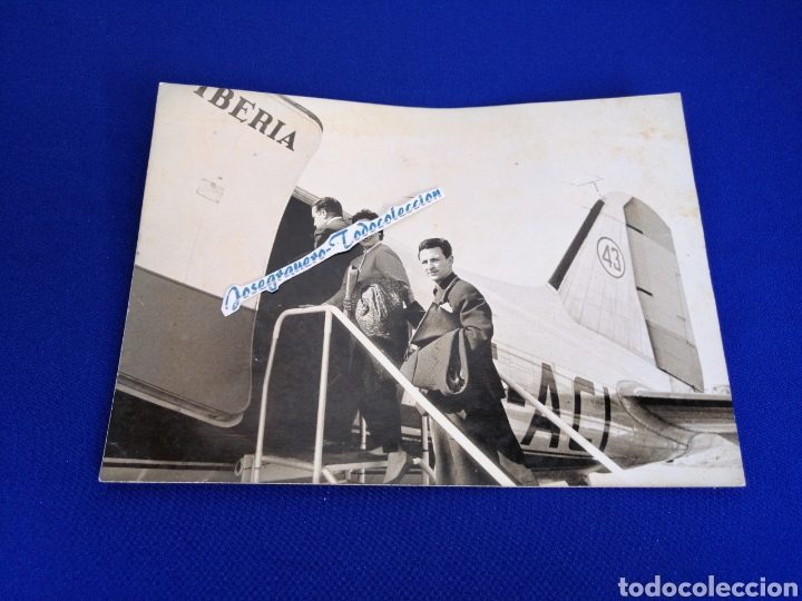 Photographie ancienne: AVION IBERIA PASAJEROS FOTO ANTIGUA
