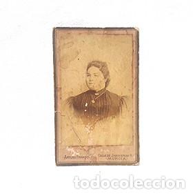 Fotograf&iacute;a antigua: FOTO ALBUMINA DAMA SE&Ntilde;ORA-FOTOGRAFO ARTURO FRANCO-JABONERIAS, 6. MURCIA-SIGLO XIX