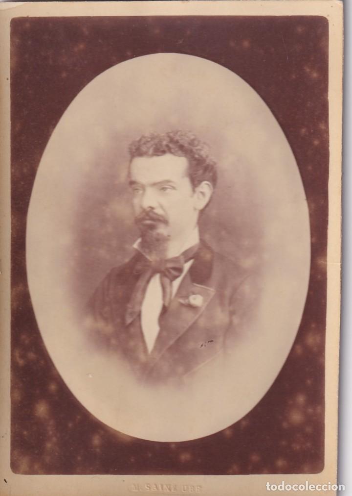 Fotograf&iacute;a antigua: Retrato hacia 1860 Luis Rodriguez Ruiz (m&eacute;dico) 14 x 9,50 M. Saniz UBE