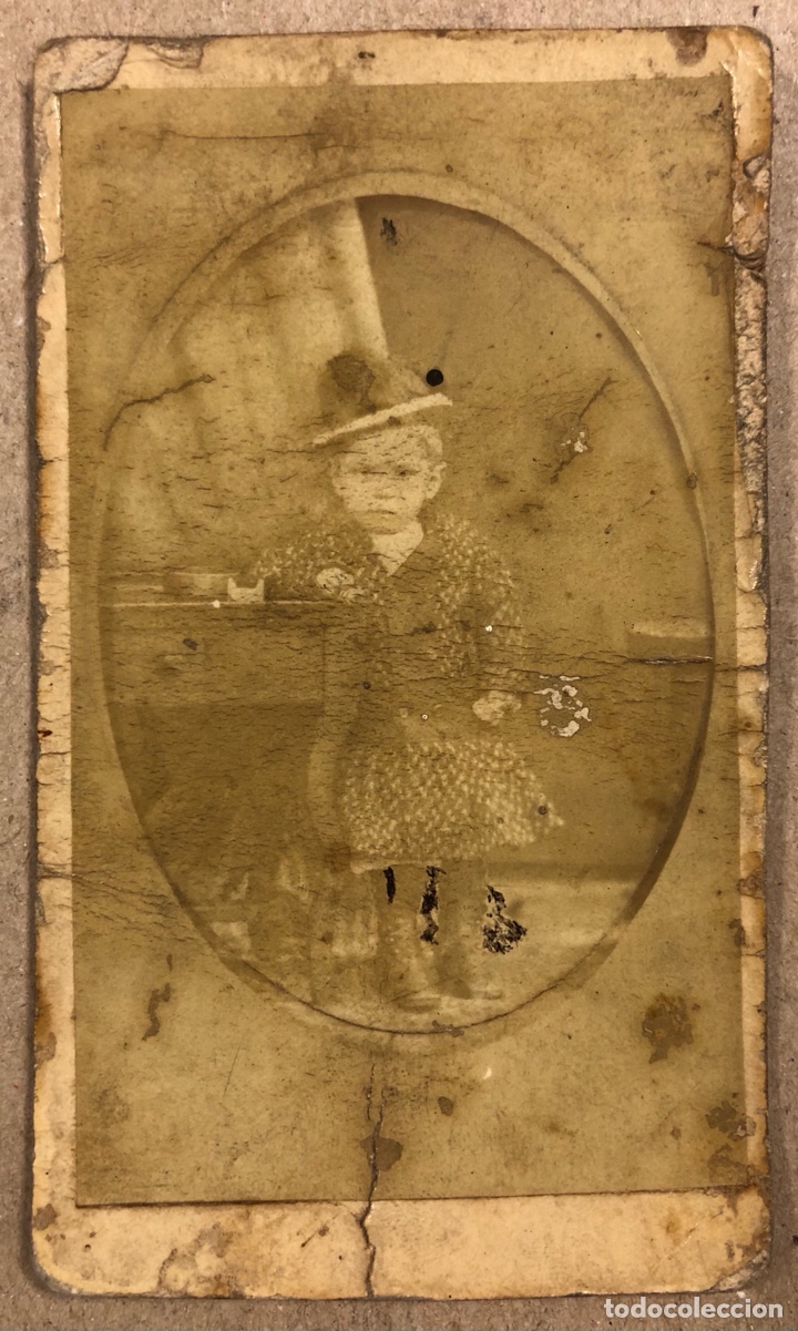 Fotografia antica: FOTOGRAF&Iacute;A NI&Ntilde;O FINALES SIGLO XIX. 6,5 x 11 Cms.