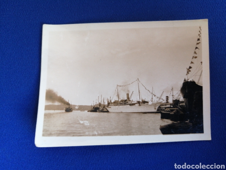 Fotografia antiga: BARCO EN PUERTO FOTOGRAFIA NUMERADA