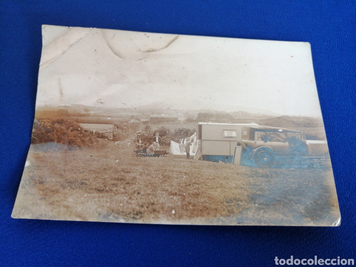Photographie ancienne: COCHES ANTIGUOS Y CARABANA FOTOGRAFIA