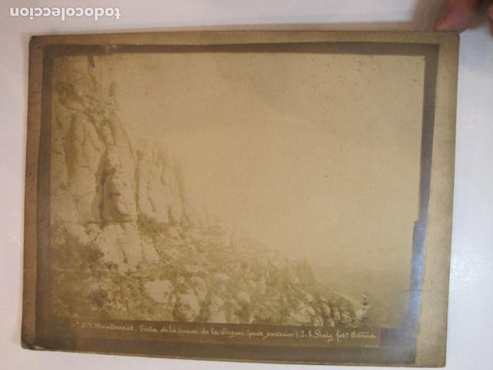 Fotografia antica: MONTSERRAT-VISTA DE LA CUEVA DE LA VIRGEN-FOTO PUIG-FOTOGRAFIA ALBUMINA ANTIGUA-VER FOTOS-(V-22.964)