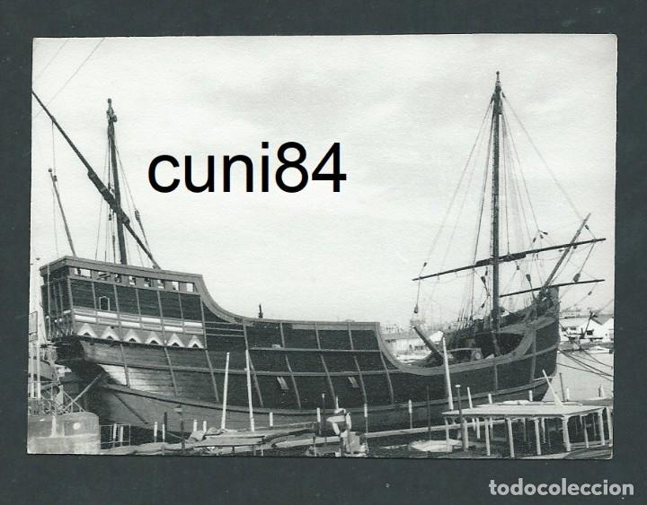 Fotografia antiga: antigua foto fotografia original carabela santa maria barcelona a&ntilde;os 60