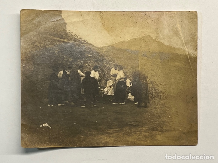 FOTOGRAFÍA ANTIGUA. COMIDA EN EL CAMPO.. ALBUMINA (H.1900?) (Fotografía Antigua - Albúmina)