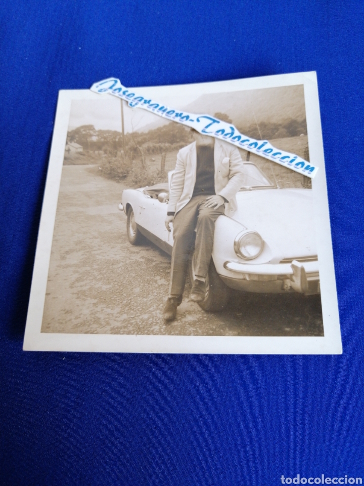 Photographie ancienne: COCHE CON MODELO FOTOGRAFIA