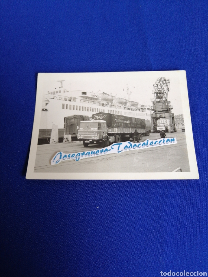 Fotograf&iacute;a antigua: CAMI&Oacute;N DAF EN EL PUERTO DE DIEPPE FERRY A INGLATERRA FOTOGRAFIA