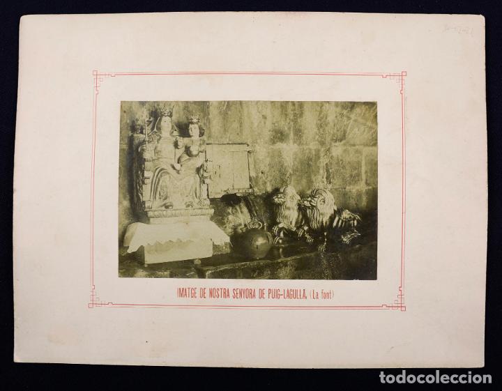 Fotografia antiga: IMATGE DE NOSTRA SENYORA DE PUIG-LAGULLA (LA FONT). ST JULI&Agrave; VILATORTA. ALB&Uacute;MINA 11,5X17CM.