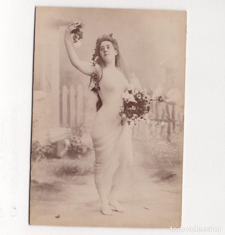 Antique Photography: ACTRIZ POR IDENTIFICAR , NOMBRE REVERSO. 9,5X14 CM.
