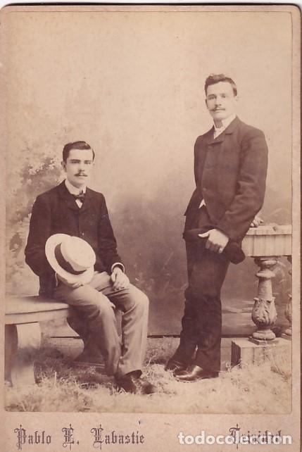 Antique Photography: Fotograf&iacute;a retrato caballeros Pablo E Labastie fot&oacute;grafo Trinidad. Am&eacute;rica del Sur. 16,50 x 11 cm