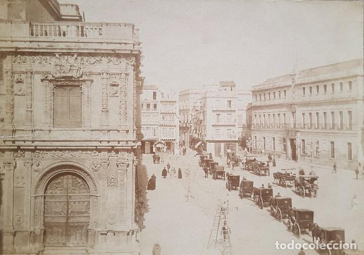 Fotografia antiga: Sevilla, plaza de San Francisco. 16 x 23 cm.