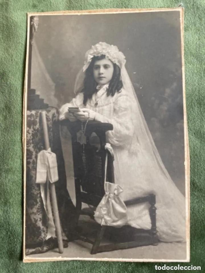 Fotograf&iacute;a antigua: ANTIGUA FOTOGRAF&Iacute;A NI&Ntilde;A COMUNION A&Ntilde;OS 20-30
