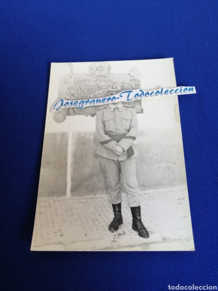 Alte Fotografie: EJ&Eacute;RCITO ESPA&Ntilde;OL SOLDADO FOTOGRAFIA