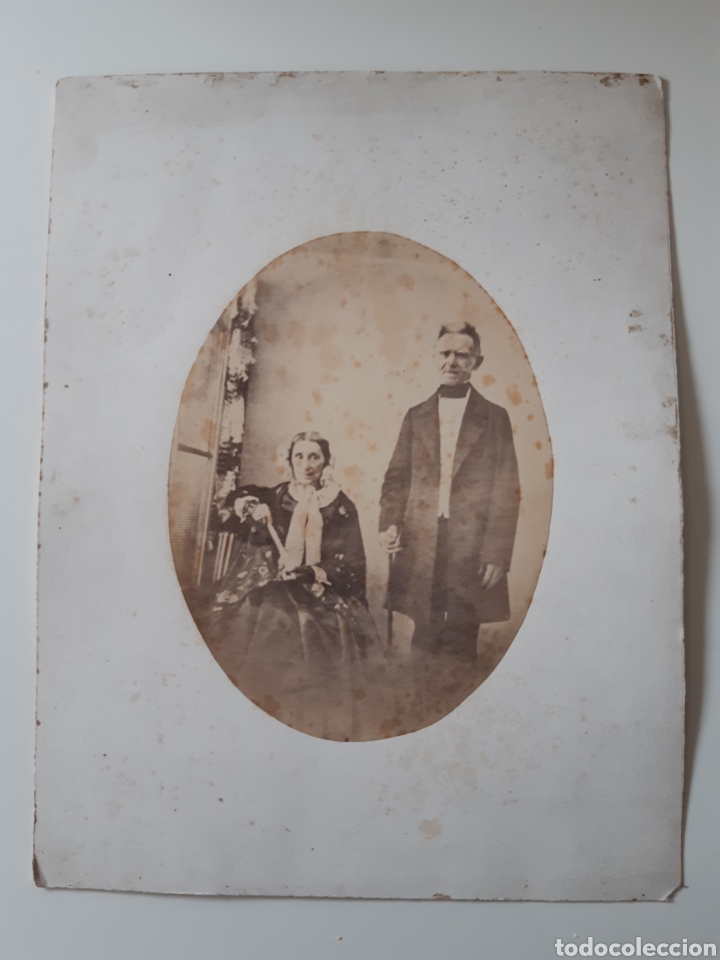 Antique Photography: Fotografia de gran tama&ntilde;o pareja de ancianos tercer tercio del siglo XIX