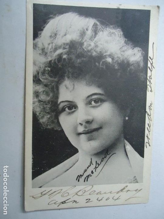 Fotograf&iacute;a antigua: 1914 foto Actriz mide 14 x 9cm. BIEN CONSERVADA VER FOTOS Envio certificado para uno o mas art&iacute;culos