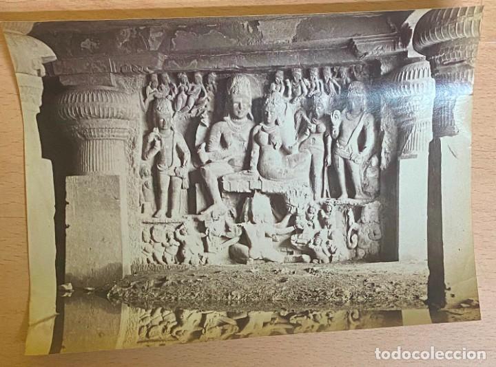 Fotografia antica: FOTOGRAFIA ALBUMINA 1870 DE LA INDIA, TEMPLO DE KARLA, CUEVA DE ELLORA, MIDE 23,5 X 18,5 CMS. EXCEPC