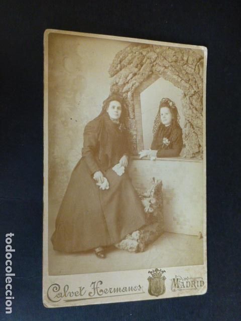 Alte Fotografie: MADRID CALVET HERMANOS FOTOGRAFO RETRATO DE HERMANOS ALBUMINA HACIA 1900 10,5 X 16,5 CMTS