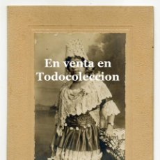 Fotografía antigua: A MARÍA BENÍTEZ DE BADAJOZ. FOTO OJEDA, SEVILLA. DEDICADA 1916. MANTILLA.