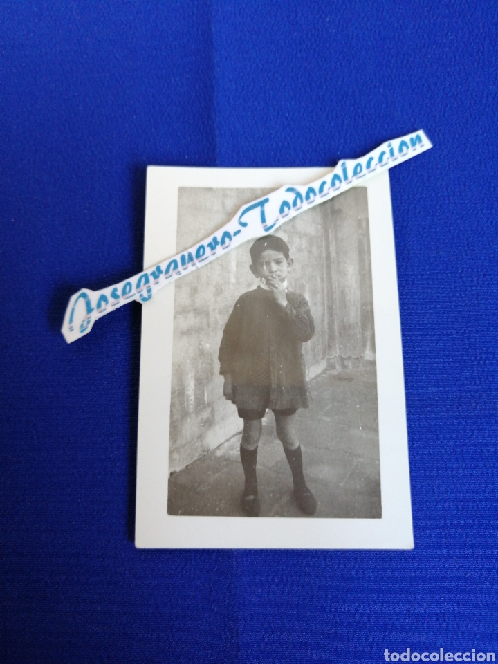 Photographie ancienne: NI&Ntilde;O FUMANDO MODELO FOTOGRAF&Iacute;A ANTIGUA