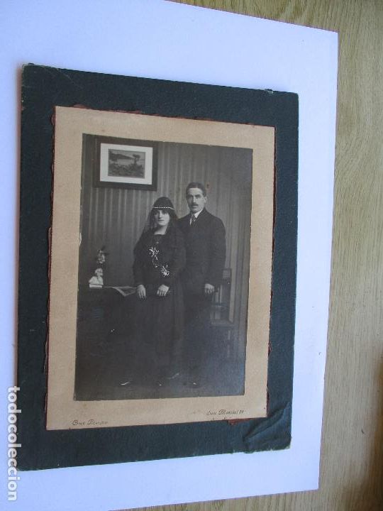 Antique Photography: ANTIGUA FOTOGRAF&Iacute;A DE: MATRIMONIO-S/F., FOTO DE:CRUZ MERINO -22X16. CM.(EL CART&Oacute;N)