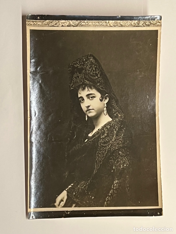 Antique Photography: FOTOGRAF&Iacute;A ANTIGUA. Mujer Espa&ntilde;ola con Teja y Mantilla.. Preciosa Albumina (h.1915?)