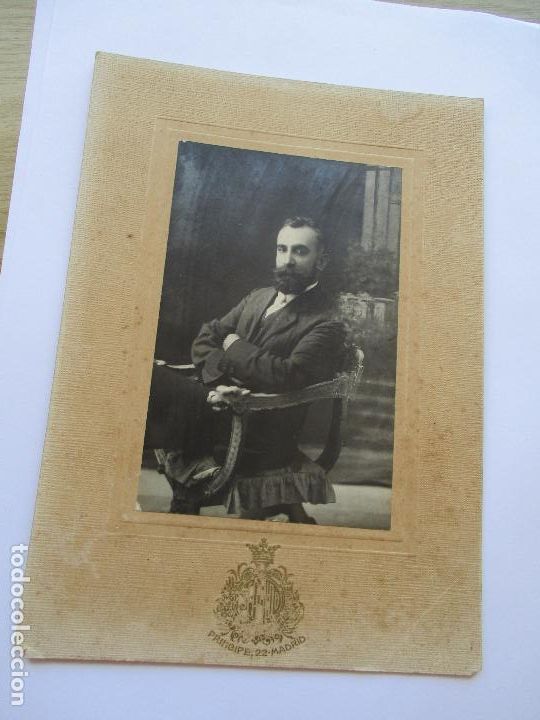 Fotograf&iacute;a antigua: ANTIGUA FOTOGRAF&Iacute;A DE: SE&Ntilde;OR-S/F-CU&Ntilde;O DEL FOT&Oacute;GRAFO, DE MADRID-22X15.5 CM ( EL CART&Oacute;N)