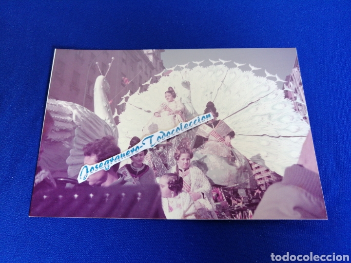 Fotograf&iacute;a antigua: FALLAS CABALGATA CON FALLERAS FOTOGRAF&Iacute;A