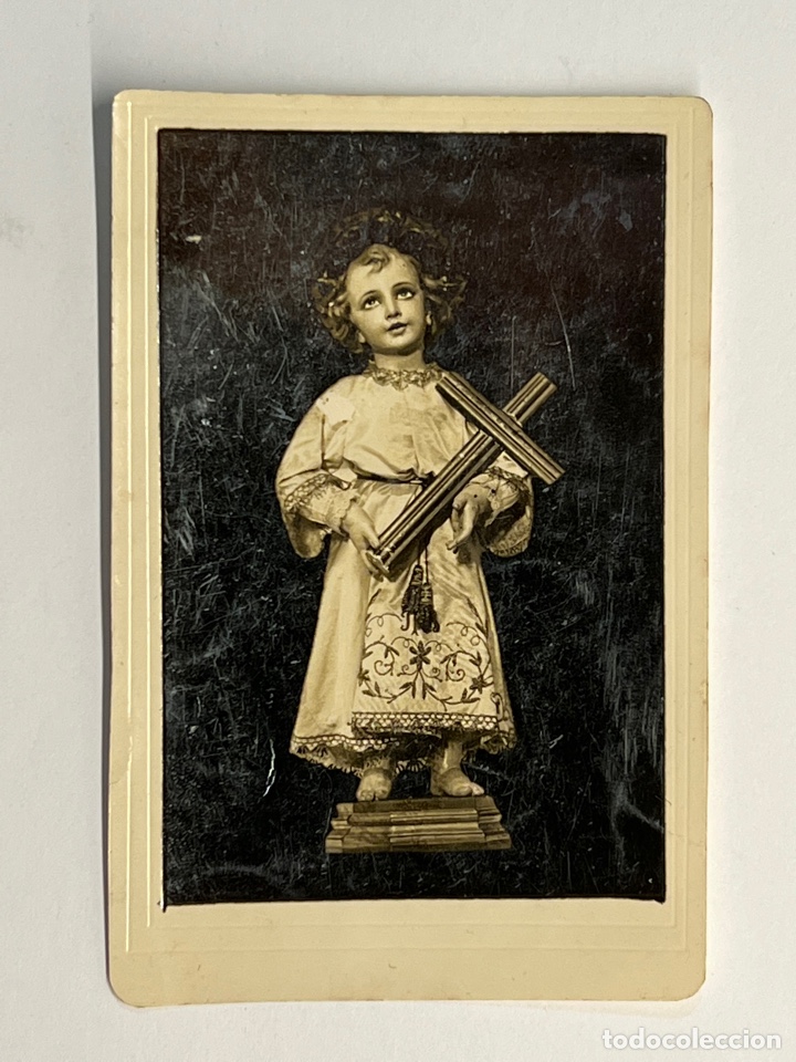 Fotograf&iacute;a antigua: NI&Ntilde;O JESUS CON CRUZ&hellip;, de fervor popular en Navarra?? Fotograf&iacute;a, peque&ntilde;o tama&ntilde;o (h.1900?)