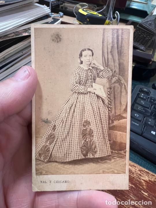 Alte Fotografie: ANTIGUA FOTOGRAFIA SE&Ntilde;ORA - MEDIDA 10X6 CM - FOTOGRAFIA FRANCESA Y ESPA&Ntilde;OLA NAL Y CHICANO - CADIZ