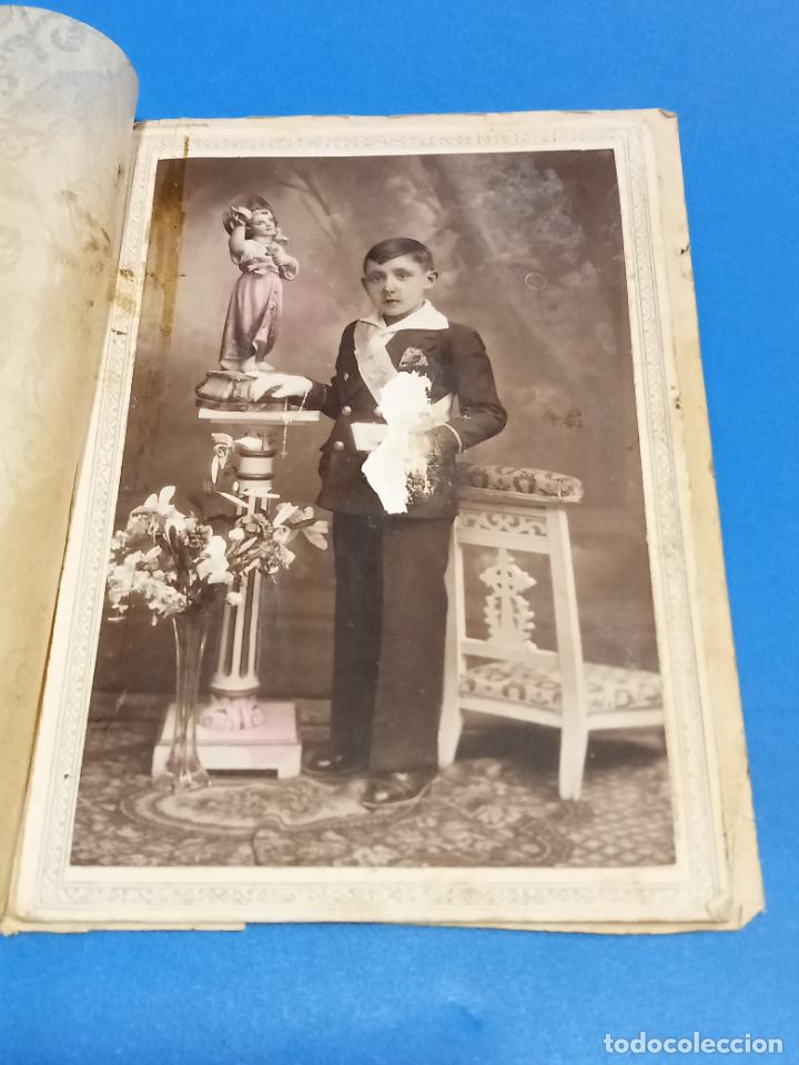 Fotograf&iacute;a antigua: ANTIGUA FOTO POSTAL. NI&Ntilde;O DE COMUNI&Oacute;N CON BIBLIA JUNTO A NI&Ntilde;O JES&Uacute;S. FOTO BARIEGO. 11 X 15