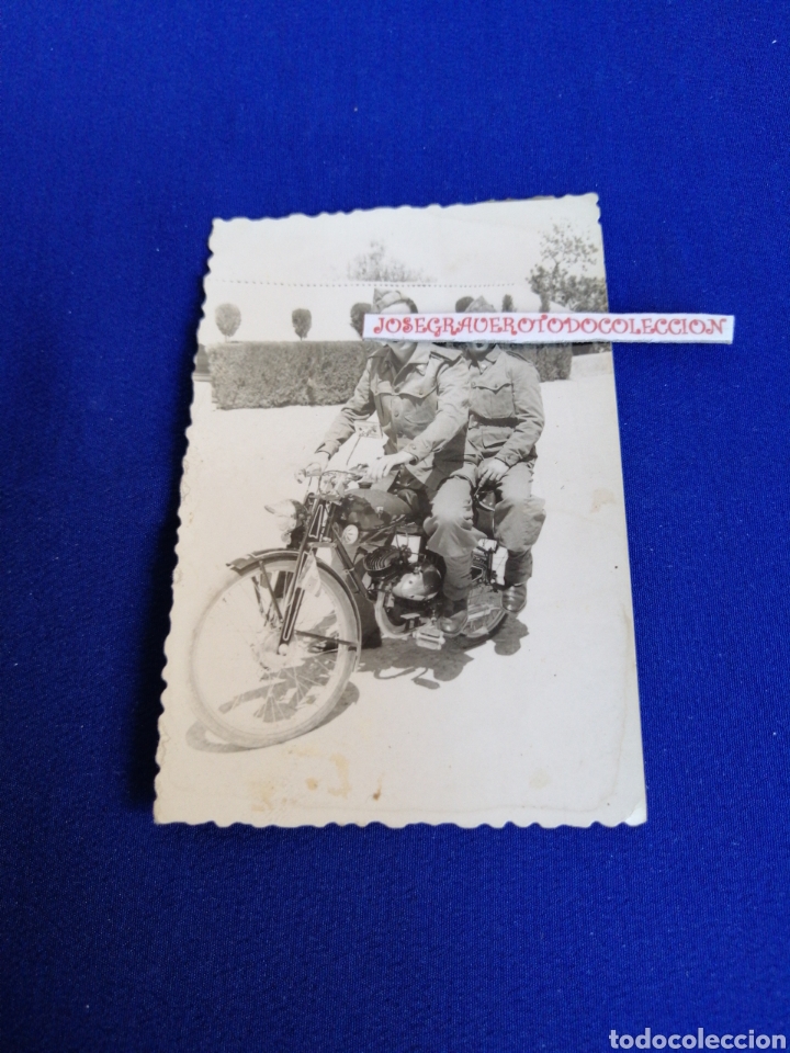 Antique Photography: MILITARES EJ&Eacute;RCITO ESPA&Ntilde;OL EN MOTO A&Ntilde;O 1956 FOTOGRAF&Iacute;A ANTIGUA