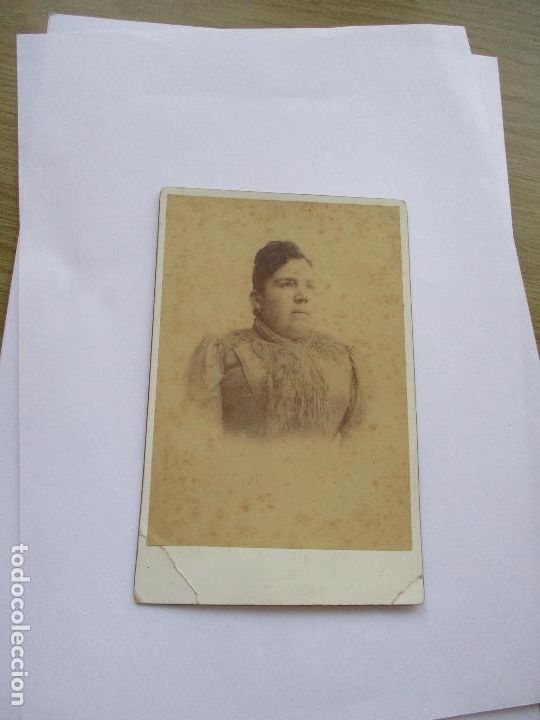 Fotografia antiga: ANTIGUA FOTOGRAF&Iacute;A DE: SE&Ntilde;ORA- 16X10 CM.- S/F- TARGETA AMERICANA
