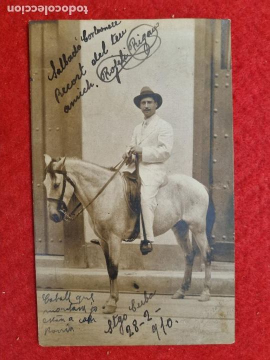 Antique Photography: FOTO DEDICADA ROFALI RIGANO A SALVADOR CARBONELL PUIG GRUP CATALANISTA CUBA ORIGINAL CAT2