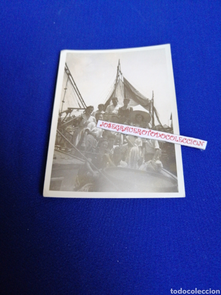 Fotografia antica: BARCO CON MODELOS FOTOGRAF&Iacute;A ANTIGUA