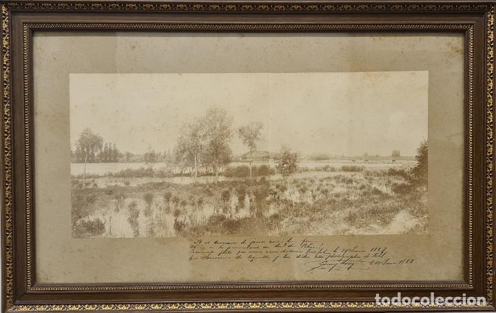 Fotograf&iacute;a antigua: PAREJA DE FOTOGRAFIAS. ALBUMINA. VALLE DEL RHIN. FIRMADO SIDNEY HAAG. 1888