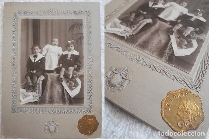 Fotograf&iacute;a antigua: ANTIGUA FOTOGRAF&Iacute;A / OLD PICTURE/ CARTE DE VISITE: NI&Ntilde;OS siglo XIX