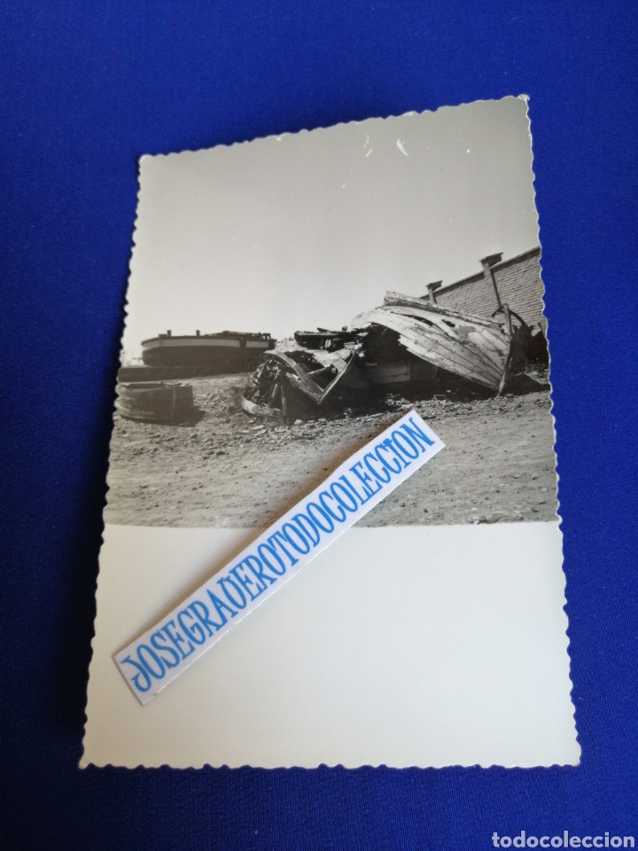 Fotografia antica: PUERTO VALENCIA CON BARCAS FOTOGRAF&Iacute;A ANTIGUA