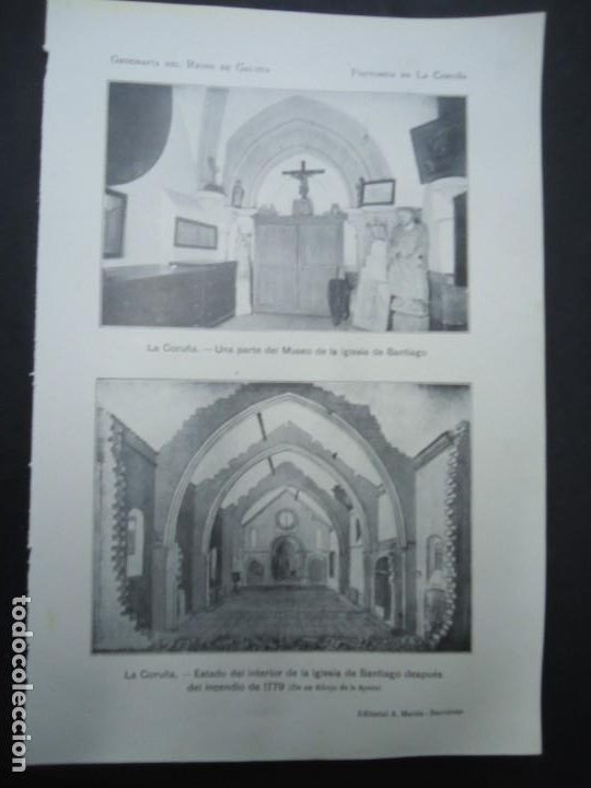 Fotograf&iacute;a antigua: DOCUMENTO FOTOGR&Aacute;FICO IGLESIA DE SANTIAGO Y DEL INTERIOR DE LA MISMA DESPU&Eacute;S DEL INCENDIO DE 1779