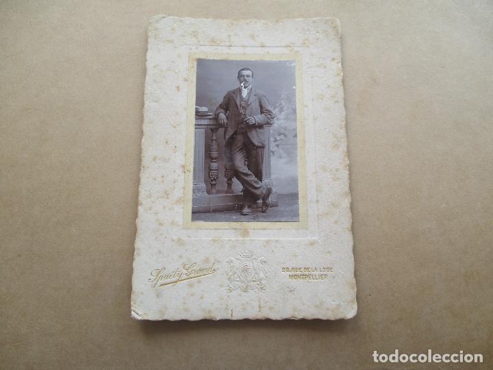 Antique Photography: ANTIGUA FOTOGRAF&Iacute;A DE: SE&Ntilde;OR-S/F.,SPA&Euml;TY GRAND, MONTPELLIER-16.5X10.5 CM.- ( EL CART&Oacute;N)