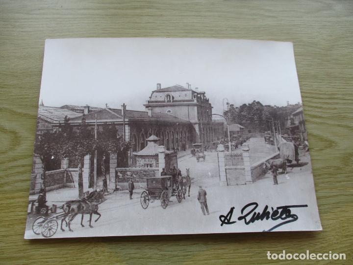 Fotograf&iacute;a antigua: ANTIGUA FOTOGRAF&Iacute;A (COPIA)DE: CALLE,PERSONAS, COCHES DE CABALLOS, -S/F- A. ZUBIETA-17.5X23.5 CM.-