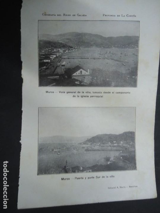 Fotograf&iacute;a antigua: MUROS VISTA GENERAL DE LA VILLA TOMADA DESDE EL CAMPANARIO DE LA IGLESIA PARROQUIAL Y MUROS PUERTO Y