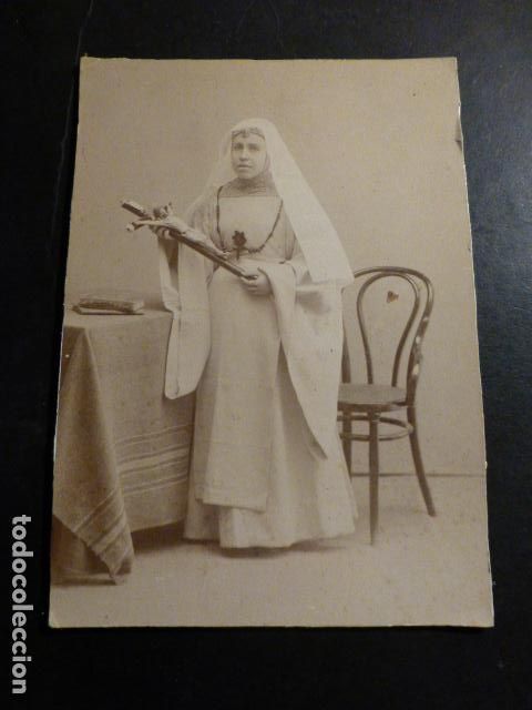 Fotografia antica: RETRATO DE MONJA SOFIA MARTINEZ ALBUMINA SIGLO XIX 10 X 14 CMTS