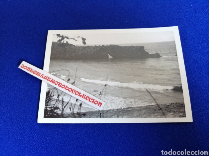 Fotografia antica: CERVIGON (GIJON) PLAYA A&Ntilde;O 1963 FOTOGRAF&Iacute;A ANTIGUA