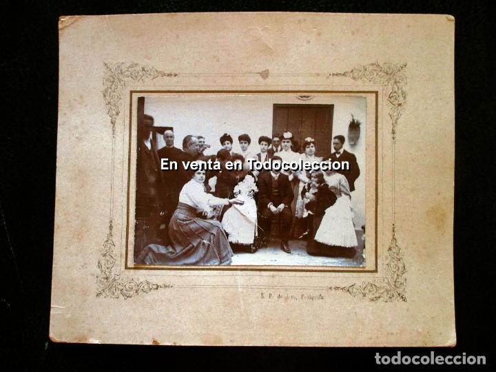 Antique Photography: EL ARAHAL. SEVILLA. SIGLO XIX. UN BAUTIZO. S. P. DE LARA FOT&Oacute;GRAFO.